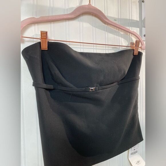 NWT Zara Elegant Black Strapless Women's Top Sz L - Picture 4 of 8